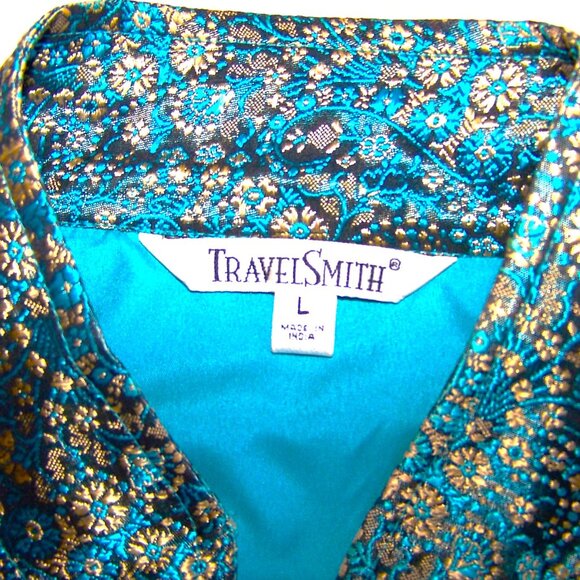 TravelSmith Multi Color Boho Hippie Chic Five Button Vest Button-down Top - Picture 8 of 8